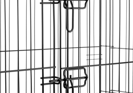 Flamingo Mezo Black Metal Dog Cage – Large Size, Sturdy and Secure Design