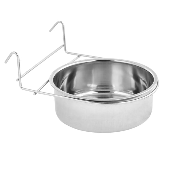 Show Tech Steel Kennel Bowl with Hanger – Durable Stainless, 300ml Capacity