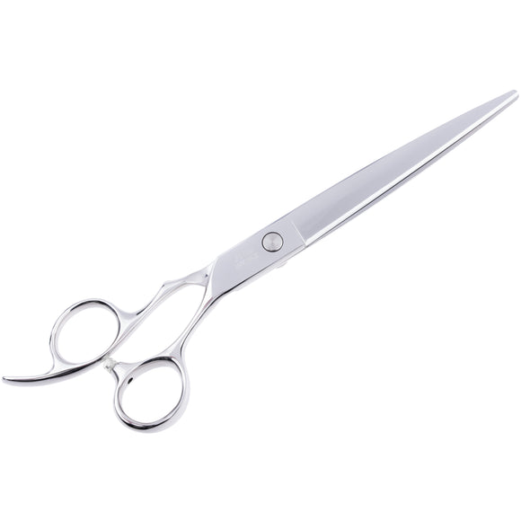 Jargem Lefty Straight Scissors 7.5in – Left-Handed Grooming Shears with Diamond Accent, Precision Cut