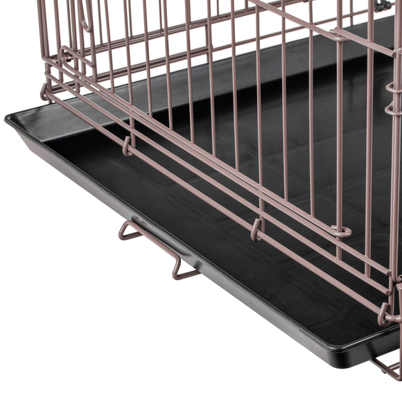Flamingo Ebo Taupe Metal Dog Cage – Large Size, Sturdy Secure Design, 56x92x64cm