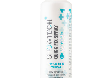 Show Tech+ Quick Fix Spray Concentrate 250ml – Coat Detangling and Dirt-Repellent Formula, 1:15 Dilution