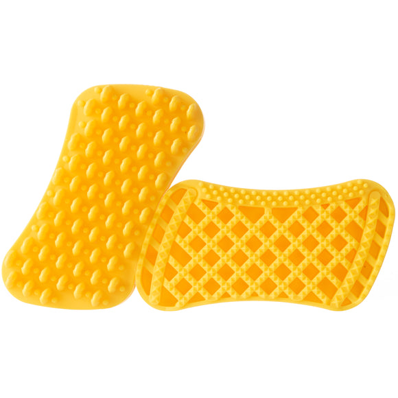Pet+Me Medium Silicone Brush Yellow – Versatile Gentle Grooming Tool for All Fur Types
