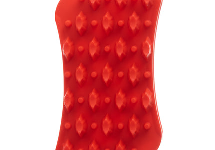 Pet+Me Firm Silicone Brush Red – Thick Bristles for Long Hair and Dense Undercoat Grooming