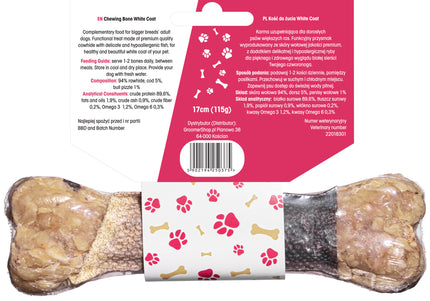 Lovi Food White Coat Chewing Bone – Cod-Infused Dental Treat, Large Size, Stain-Resistant Formula