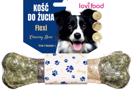 Lovi Food Chewing Bone Set – Functional 17cm Long Bones, 6 Pack, 115g Each