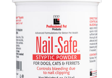 PPP Nail Safe Styptic Powder – Quick-Acting Bleeding Stopper, 126g Jar for Nail Trims