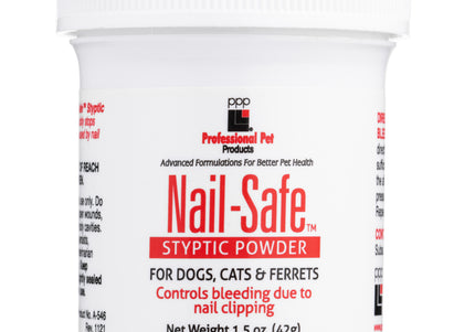 PPP Nail Safe Styptic Powder – Fast-Acting Bleeding Stop Powder, 42g Jar