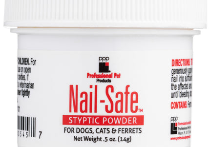 PPP Nail Safe Styptic Powder – Quick-Acting Bleeding Stop Powder, 14g Jar