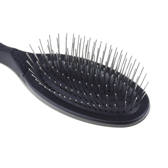 Madan Small Pin Brush – Ergonomic Handle, 22mm Medium-Soft Metal Pins, Sky Blue