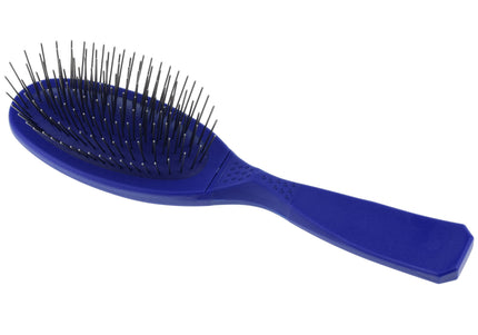 Madan Small Pin Brush – Ergonomic Handle, 22mm Medium-Soft Metal Pins, Sky Blue