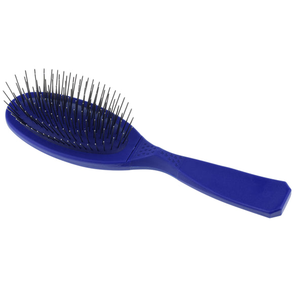 Madan Small Pin Brush – Ergonomic Handle, 22mm Medium-Soft Metal Pins, Sky Blue
