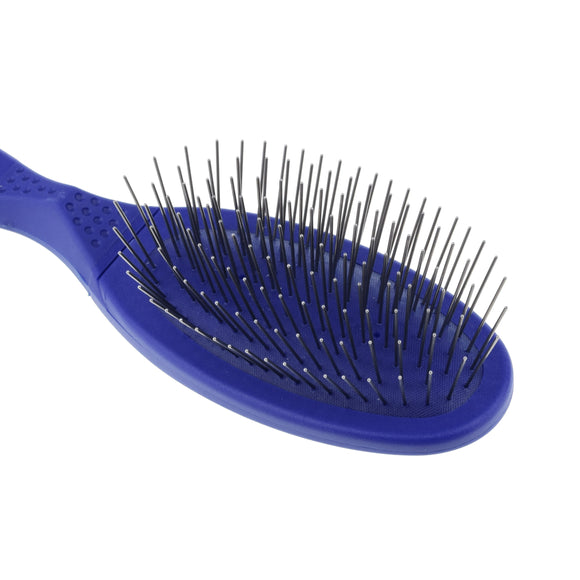 Madan Small Pin Brush – Ergonomic Handle, 22mm Medium-Soft Metal Pins, Sky Blue