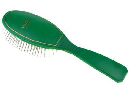 Madan Small Pin Brush – Ergonomic Handle, 22mm Medium-Soft Metal Pins, Sky Blue