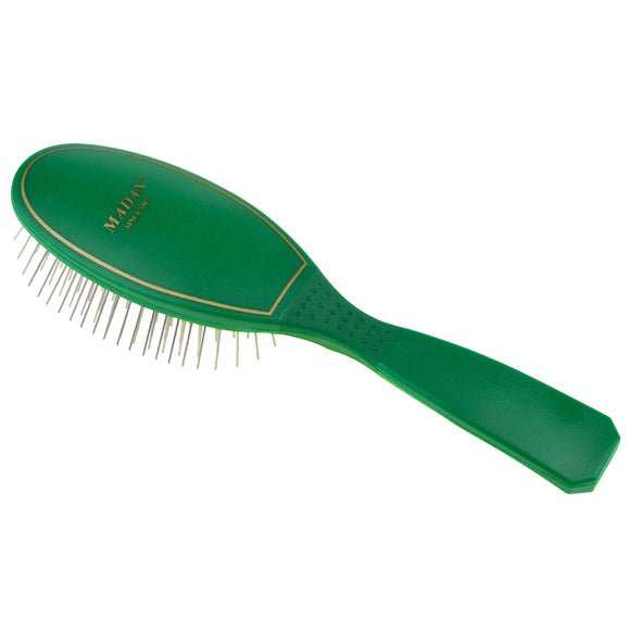 Madan Small Pin Brush – Ergonomic Handle, 22mm Medium-Soft Metal Pins, Sky Blue