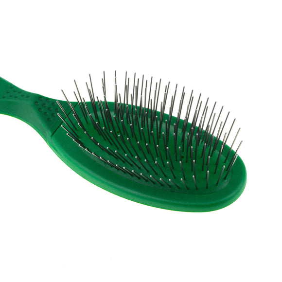 Madan Small Pin Brush – Ergonomic Handle, 22mm Medium-Soft Metal Pins, Sky Blue