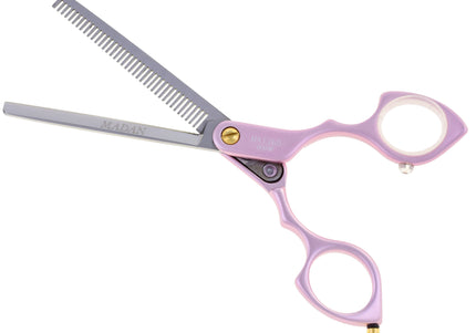 Madan 6.5" Thinning Scissors – Ultra-Light Japanese Steel, Single-Sided, Red Aluminum Handle