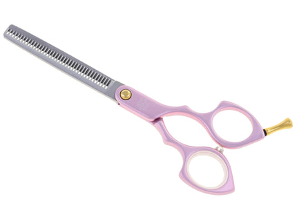 Madan 6.5" Thinning Scissors – Ultra-Light Japanese Steel, Single-Sided, Red Aluminum Handle