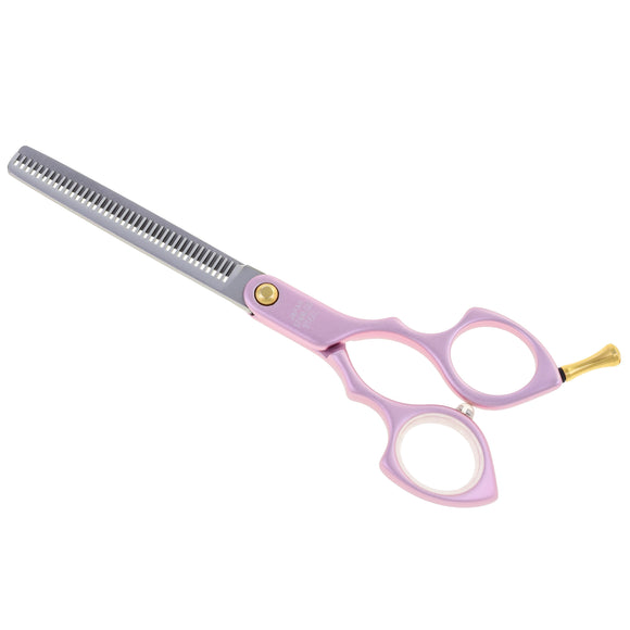 Madan 6.5" Thinning Scissors – Ultra-Light Japanese Steel, Single-Sided, Red Aluminum Handle