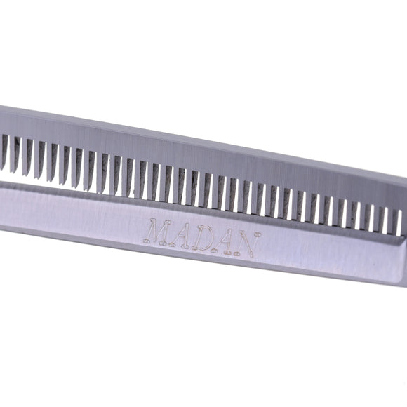 Madan 6.5" Thinning Scissors – Ultra-Light Japanese Steel, Single-Sided, Red Aluminum Handle