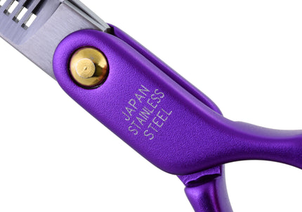 Madan 6.5" Thinning Scissors – Ultra-Light Japanese Steel, Single-Sided, Red Aluminum Handle