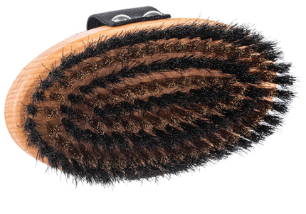 Keller Bursten Dual Bristle Grooming Brush – Brass and Nylon, Gentle Detangling and Shine