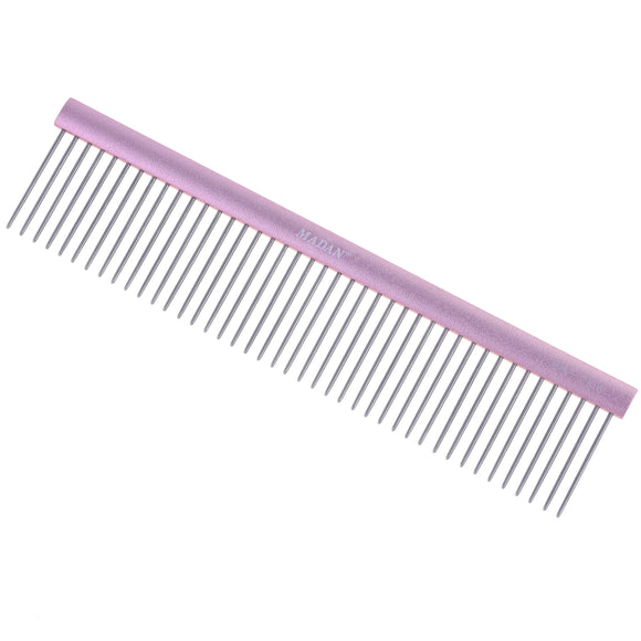 Madan Professional Light Comb 19cm – Lightweight Aluminum Handle, 3mm Spacing, Purple