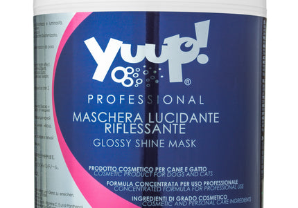 Yuup! Professional Glossy Shine Mask – Moisturizing Formula Adds Radiant Luster, 1L