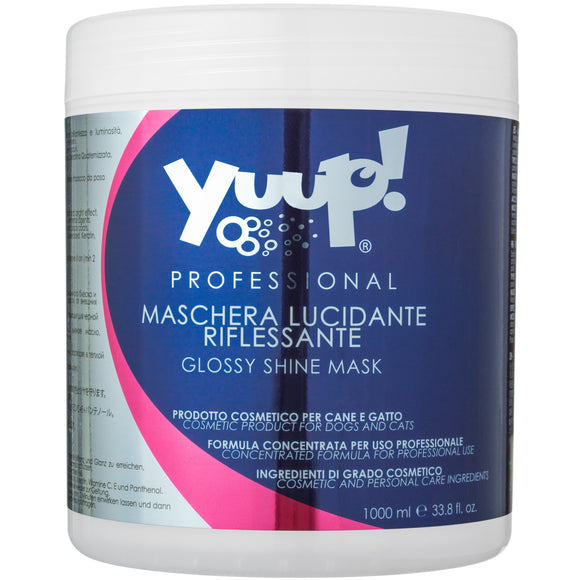 Yuup! Professional Glossy Shine Mask – Moisturizing Formula Adds Radiant Luster, 1L