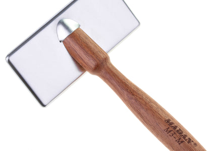 Madan Slicker Brush Large – Professional Poodle Grooming Tool with Wooden Handle