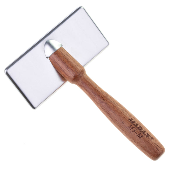 Madan Slicker Brush Large – Professional Poodle Grooming Tool with Wooden Handle
