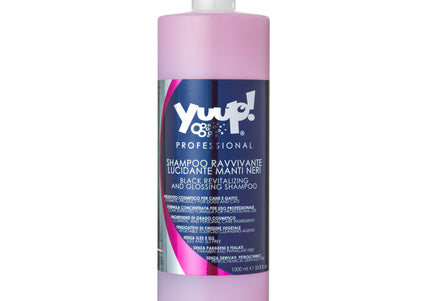 Yuup! Black Revitalizing Glossing Shampoo – Concentrated Formula, Enhances Shine, 1L Bottle