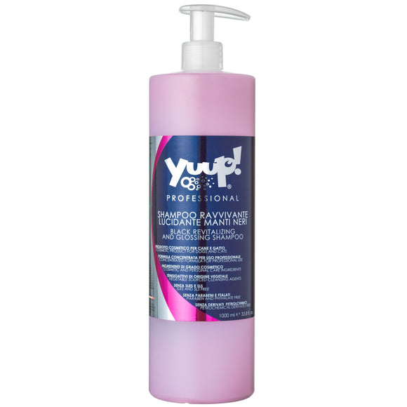 Yuup! Black Revitalizing Glossing Shampoo – Concentrated Formula, Enhances Shine, 1L Bottle