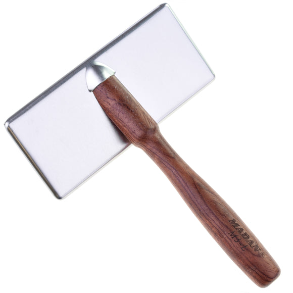 Madan Slicker Brush Large – Professional Poodle Grooming Tool with Wooden Handle