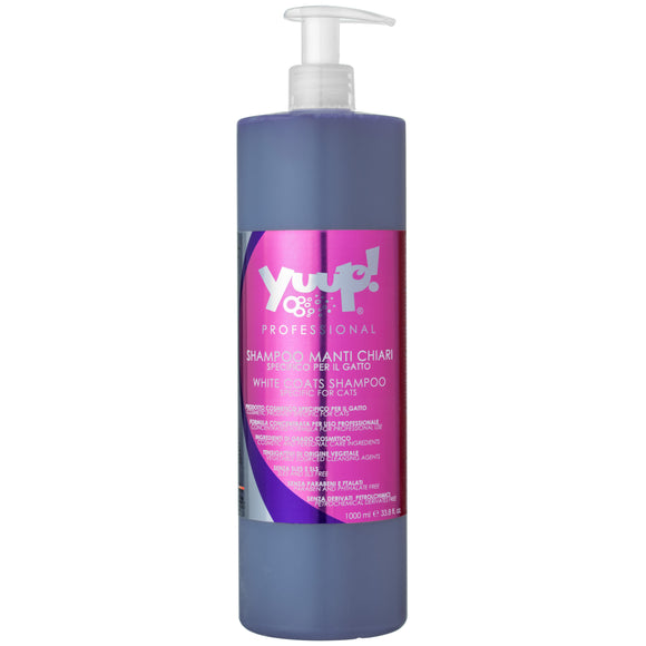Yuup! Professional Cat White Coat Shampoo – Concentrated Brightening Formula, 1L Bottle