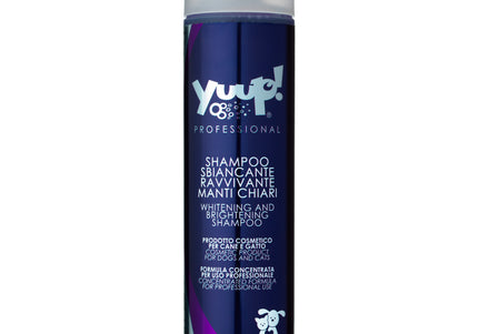 Yuup! Professional Whitening & Brightening Shampoo – 1:20 Concentrate, 250ml, Enhances Coat Radiance