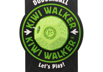 Kiwi Walker Let's Play Dodecaball – Geometric Treat Dispensing Toy, Medium Size, Blue