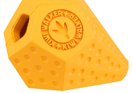 Kiwi Walker Let's Play Diaball Mini – Blue Geometric Treat Toy, Durable Interactive Design