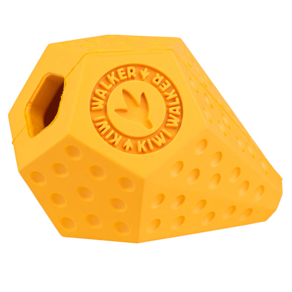 Kiwi Walker Let's Play Diaball Mini – Blue Geometric Treat Toy, Durable Interactive Design