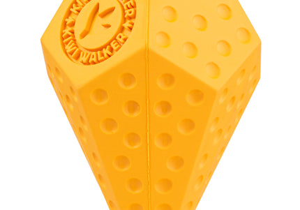 Kiwi Walker Let's Play Diaball Mini – Blue Geometric Treat Toy, Durable Interactive Design