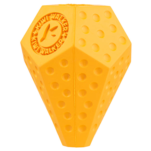 Kiwi Walker Let's Play Diaball Mini – Blue Geometric Treat Toy, Durable Interactive Design