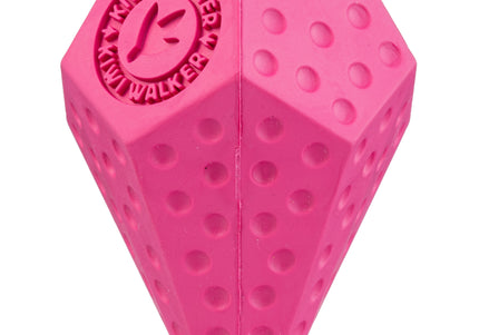 Kiwi Walker Let's Play Diaball Mini – Blue Geometric Treat Toy, Durable Interactive Design