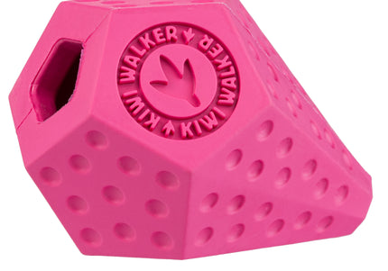 Kiwi Walker Let's Play Diaball Mini – Blue Geometric Treat Toy, Durable Interactive Design