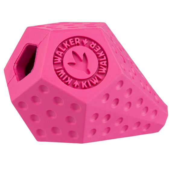 Kiwi Walker Let's Play Diaball Mini – Blue Geometric Treat Toy, Durable Interactive Design