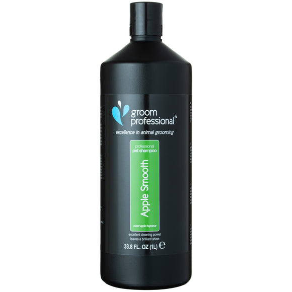 Groom Professional Apple Smooth Shampoo – Concentrated 1:10 Formula, 1L, All Coat Types