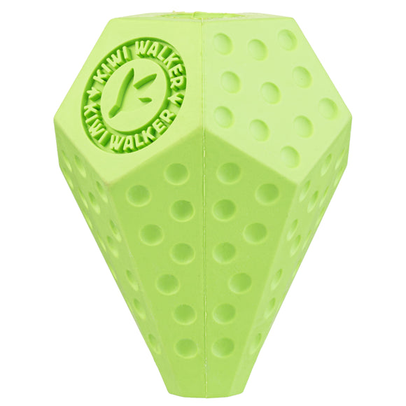 Kiwi Walker Let's Play Diaball Mini – Blue Geometric Treat Toy, Durable Interactive Design