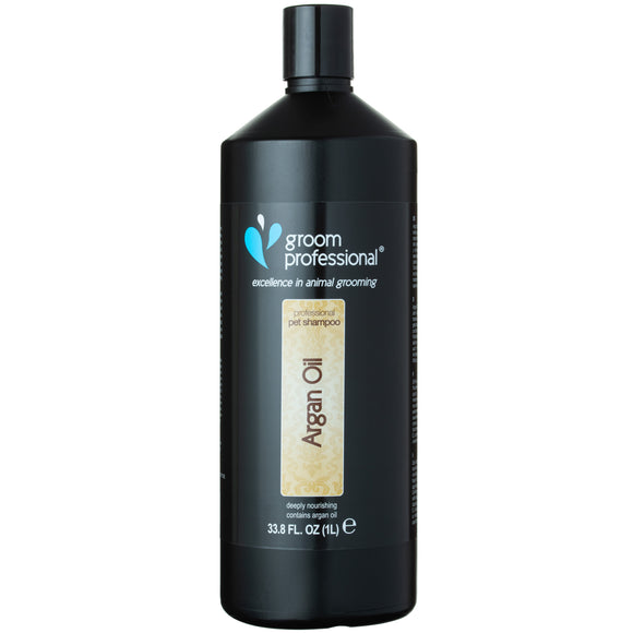 Groom Professional Argan Oil Shampoo – Moisturizing Concentrate with Nourishing Formula, 1L