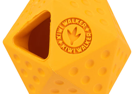 Kiwi Walker Let's Play Icosaball Mini – Blue Geometric Treat Dispensing Toy, Compact and Durable Design