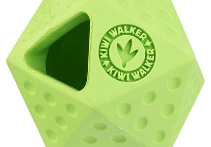 Kiwi Walker Let's Play Icosaball Mini – Blue Geometric Treat Dispensing Toy, Compact and Durable Design