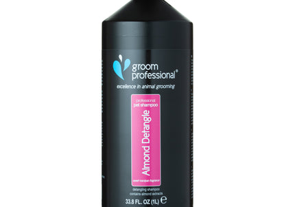 Groom Professional Almond Detangle Shampoo – Concentrated 1L Formula with Almond Scent, Eases Combing