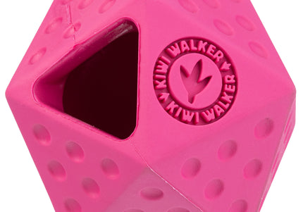 Kiwi Walker Let's Play Icosaball Mini – Blue Geometric Treat Dispensing Toy, Compact and Durable Design